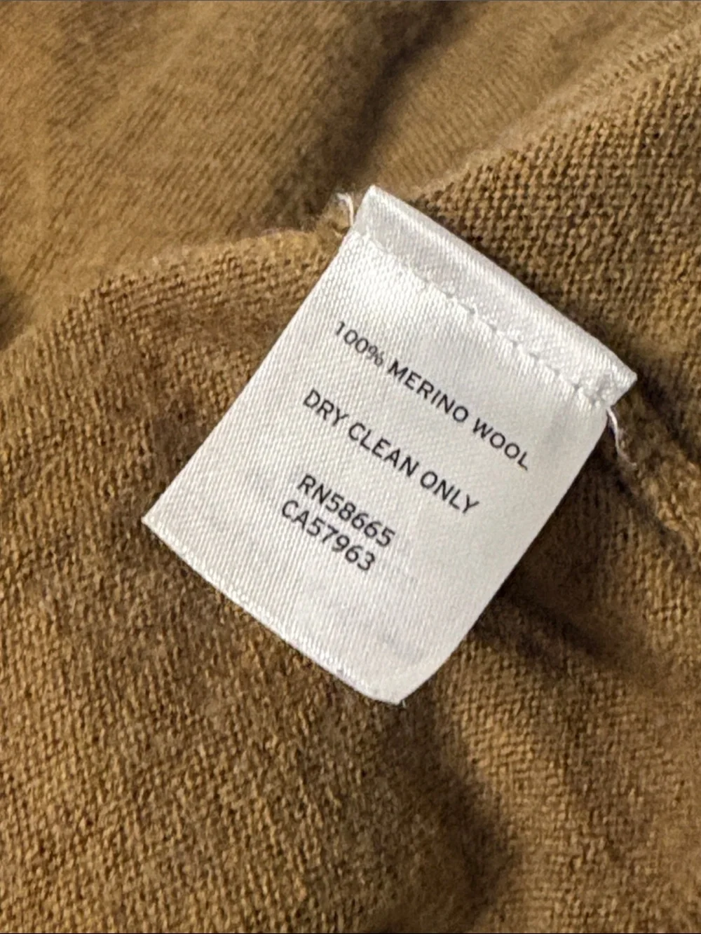 Nordstrom Men’s merino wool Crewneck Sweater — Caramel Brown size medium